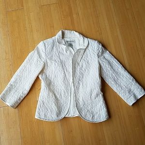 Banana Republic adorable eyelet blazer